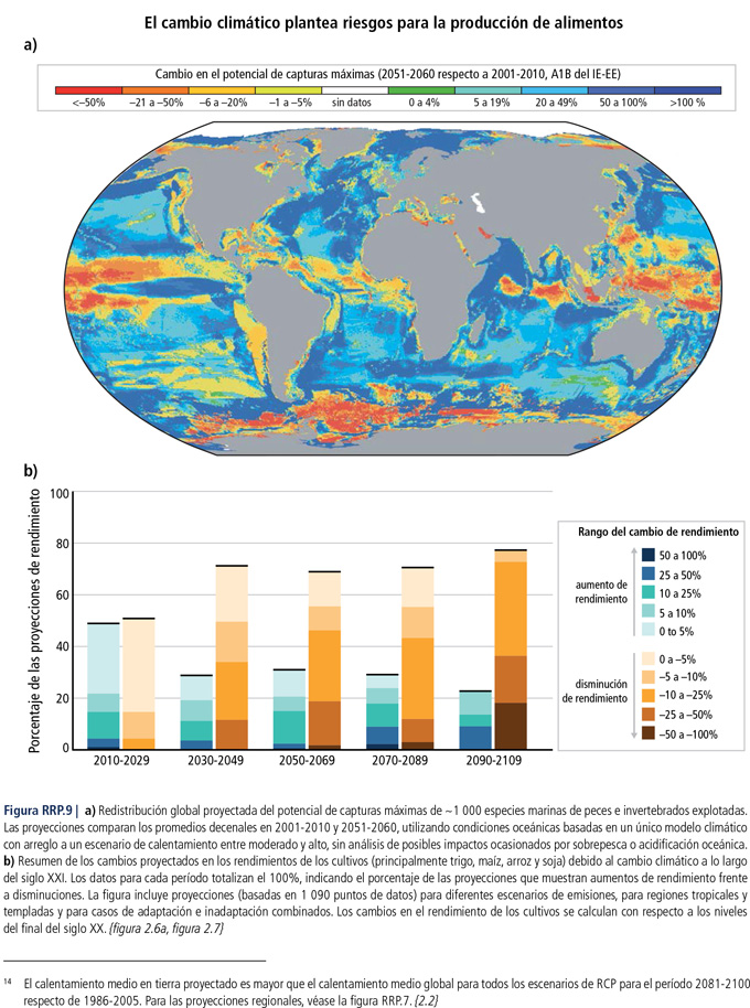 Riesgos del cambio climático en la producción de alimentos